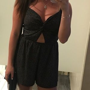 Black & White Keyhole Romper